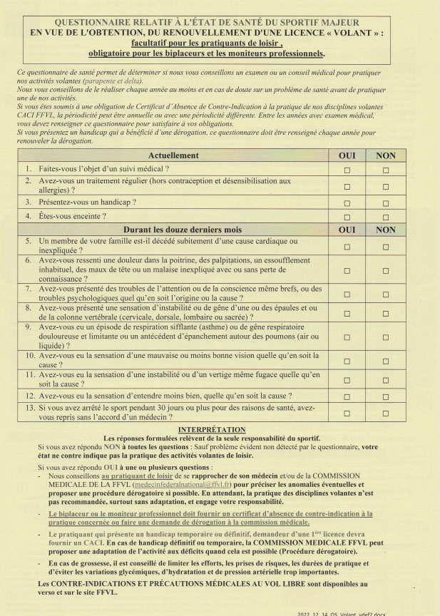 questionnaire sante ffvl 2023