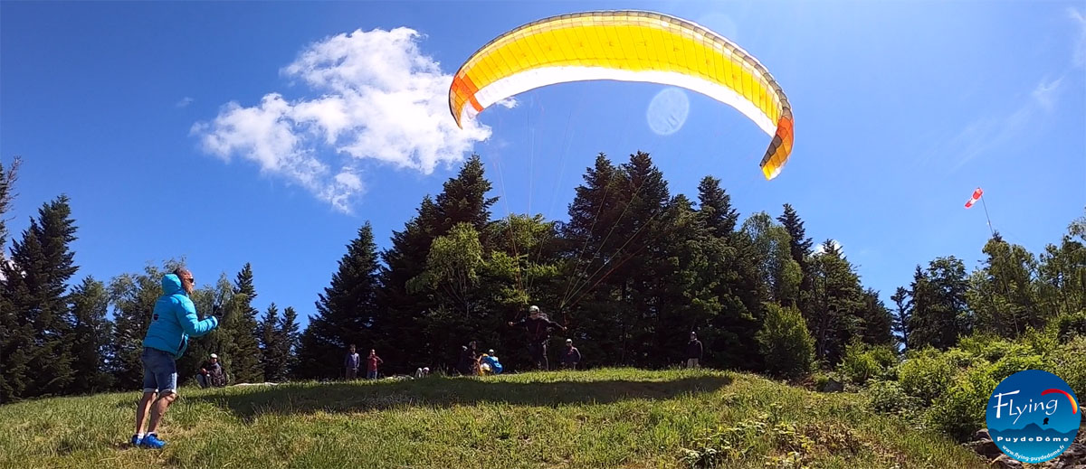 Décollage parapente Job Ambert 