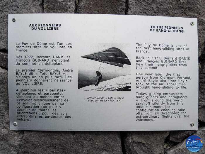 Delta Puy de Dome plaque commémorative