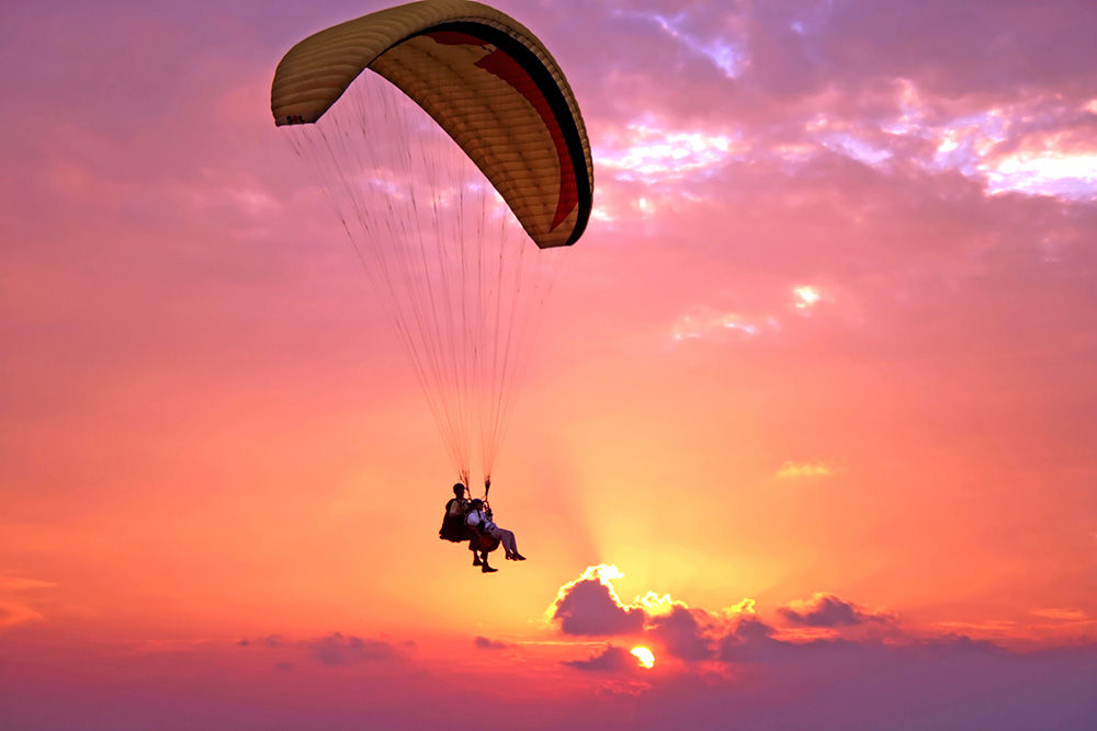 parapente biplace vol sunset