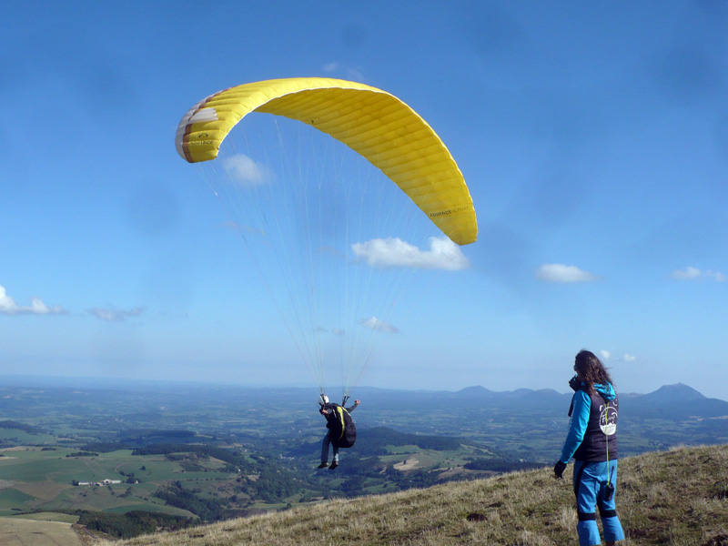 Décollage en Parapente