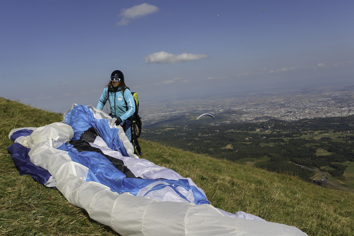 Décollage parapente puy de dome 